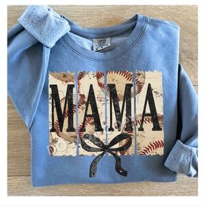Blue Baseball 'MAMA' Sweatshirt